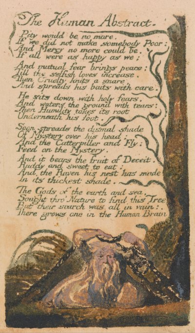 Lieder der Unschuld und der Erfahrung, Platte 46, Der menschliche Abstrakt (Bentley 47) von William Blake